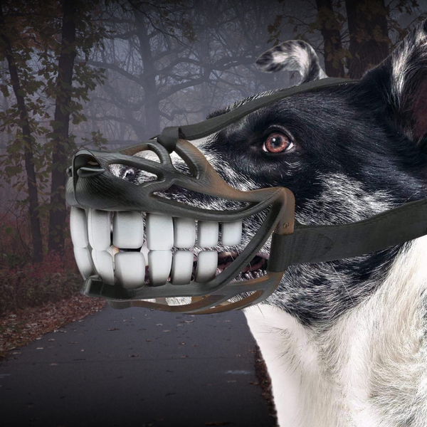 Halloween Costume Zombie Dog Mask Waterproof Muzzle