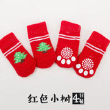 4Pcs Cute Pet Dog Socks