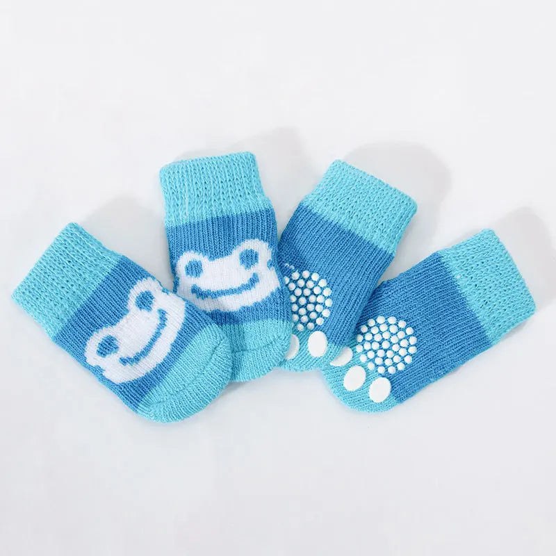 4Pcs Cute Pet Dog Socks