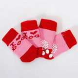 4Pcs Cute Pet Dog Socks