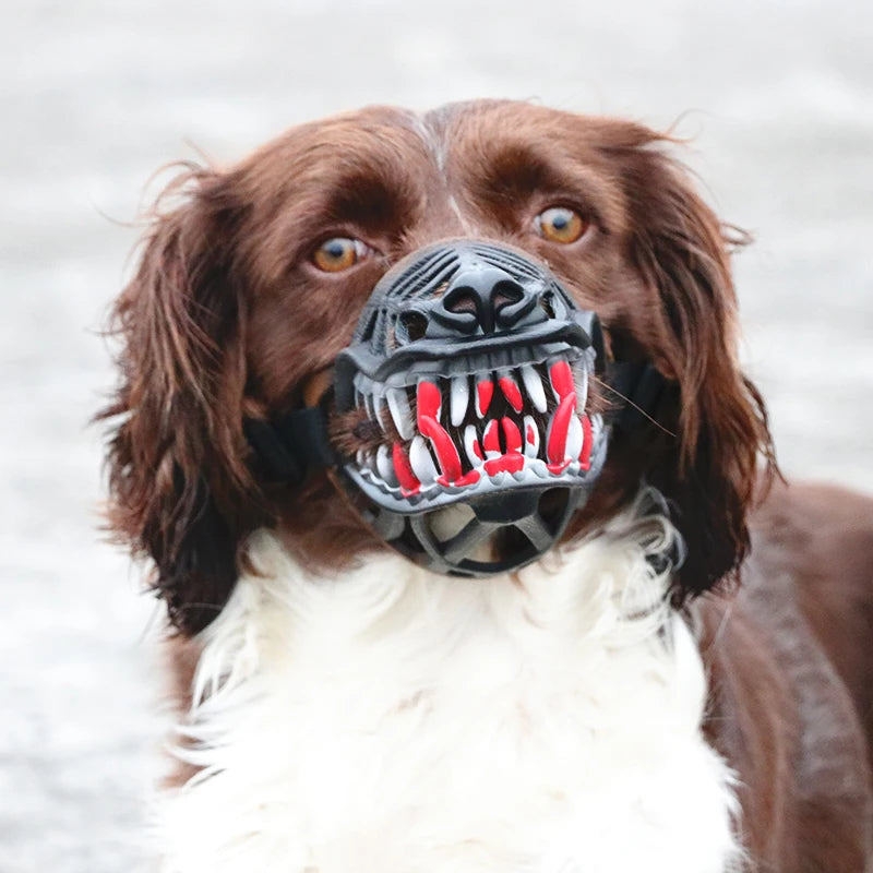 Halloween Costume Zombie Dog Mask Waterproof Muzzle